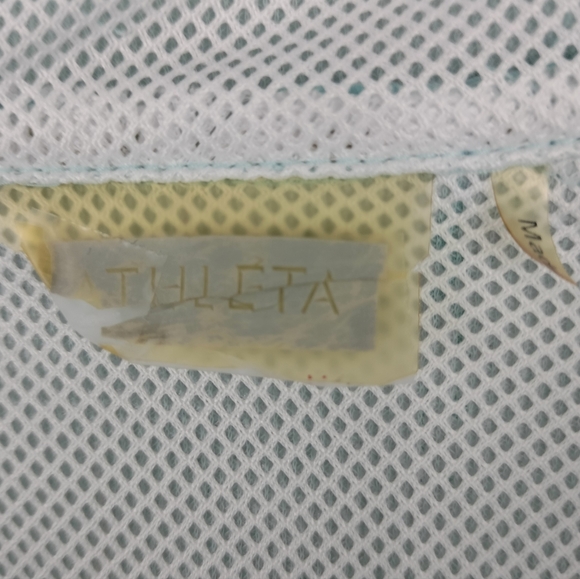 ATHLETA Zip Up Mock Neck Lightweight Jacket w/ Reflective Designs Sz. S/M - Picture 6 of 12